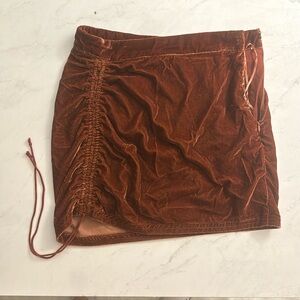 Free people velvet mini skirt
